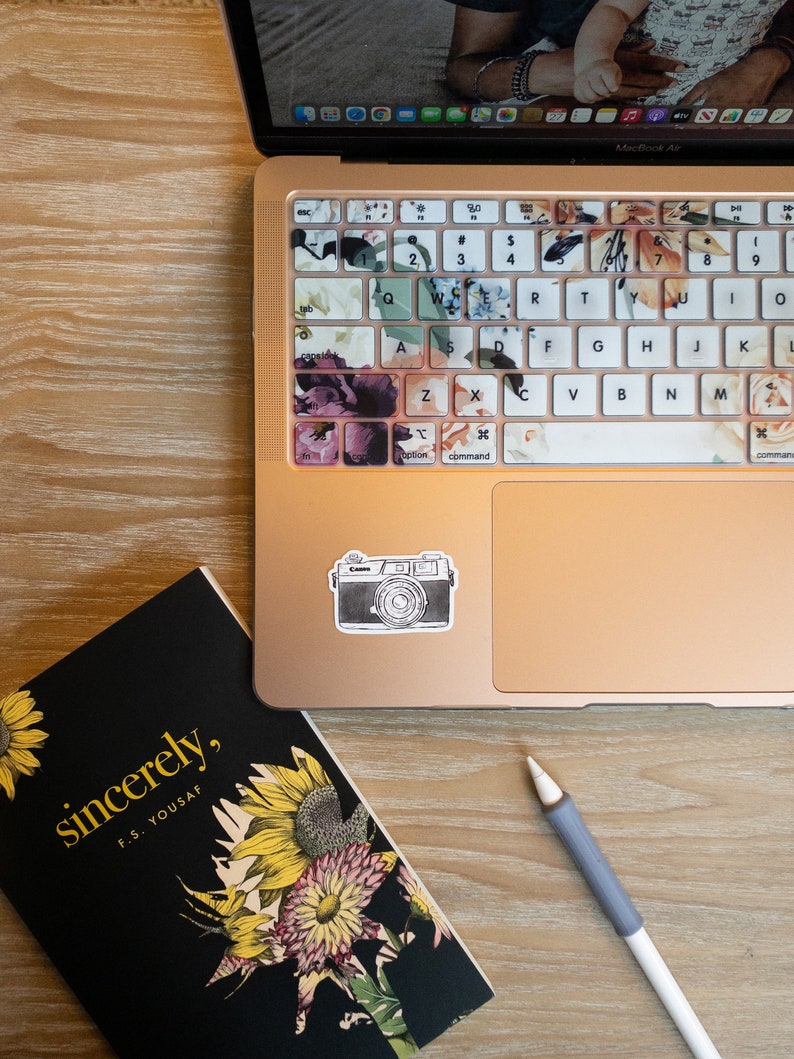 Water Bottle Vintage Canon Camera Matte Sticker Waterproof Decal Matte Sticker for Laptop and Tumbler Cup MacBook Phone Case