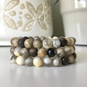 The 'Lone Wolf' Bracelet | Feldspar |Jasper | boho | gifts for her | gifts for him