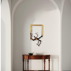 Fusion Frame Drivved Väggkonst Ramdesign Massivt Naturträ Handgjord Ram Skulptur Grenkonst Tavelram Väggbonad WABI SABI