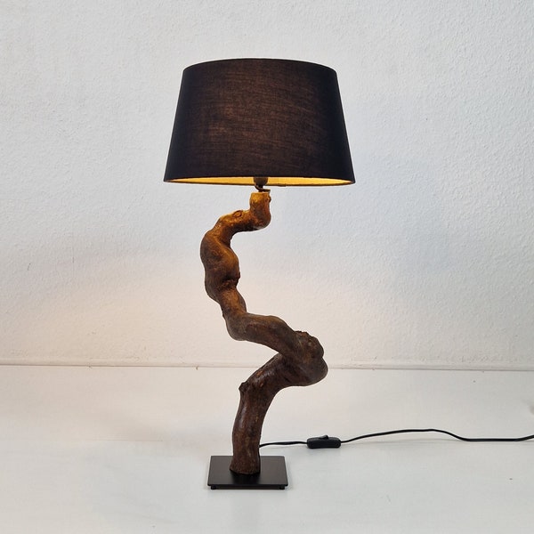 Lampe de table lampe en bois naturel lampe en bois flotté lampe de sol rustique unique lampe de sol en bois ancien lampe de tronc d'arbre faire votre propre à partir de bois