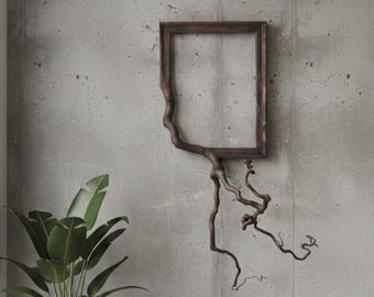 Fusion Frame Driftwood Wandkunst Frame Ontwerp Massief Natuurlijk Hout Handgemaakt Frame Sculptuur Tak Kunst Fotolijst Wandhanger WABI SABI