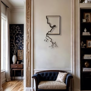 Fusion Frame Drivved Väggkonst Ramdesign Massivt Naturträ Handgjord Ram Skulptur Grenkonst Tavelram Väggbonad WABI SABI