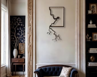Fusion Frame Driftwood Wandkunst Frame Ontwerp Massief Natuurlijk Hout Handgemaakt Frame Sculptuur Tak Kunst Fotolijst Wandhanger WABI SABI