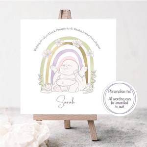 Personalisierte neue Kapitel Karte, viel Glück neue Kapitel Buddha Karte, neue Job Karte, Karte für Kollegen neue Karriere, gute Gesundheit und Wohlstand