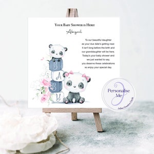 Babypartykarte für Tochter, Babyparty neue Enkelinkarte, neues Babymädchen, Karte für Babypartybabymädchen, Feierkarte