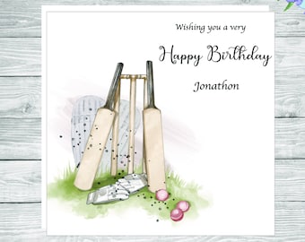 Personalized Cricket Fan Card: Birthday Card for Cricketers