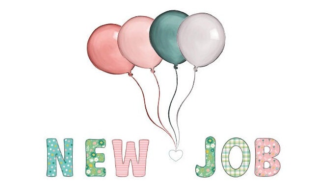Personalised New Job Card in Pastel Shades, Congratulations on Your New ...