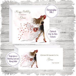 Personalisierte Geburtstagskarte für eine Glamour Lady, Glamour Queen, atemberaubende Dame, Karte für Schwester, Patenkind Glamour Geburtstagskarte