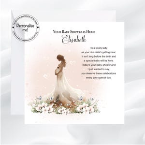Superbe carte de félicitations pour baby shower, carte de maternité pour future maman, nouvelle carte de bébé pour baby shower, carte personnalisée pour future maman