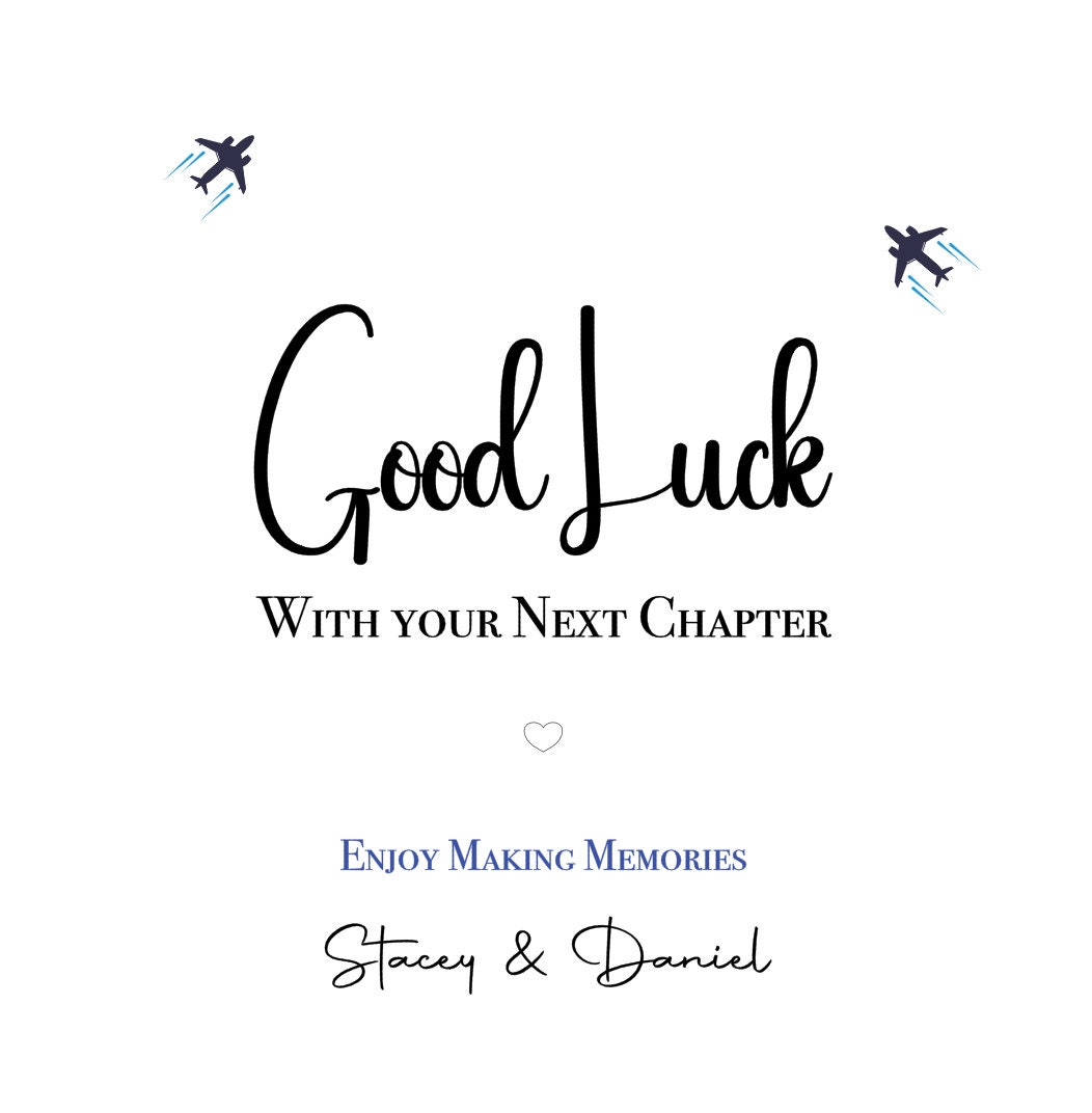Personalized Good Luck Card: New Adventure, Emigration - Etsy