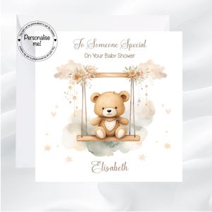 Baby shower congratulations card, maternity card for mum to be, new baby card for baby shower, personalised card for mum to be
