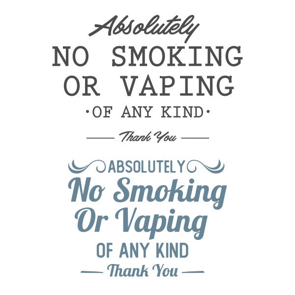 No Smoking Or Vaping Cuttable Design SVG PNG DXF & eps Designs Cricut Cameo File Silhouette