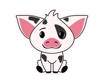 Spotted Pig Cuttable Design SVG PNG DXF & eps Designs Cricut Cameo File Silhouette
