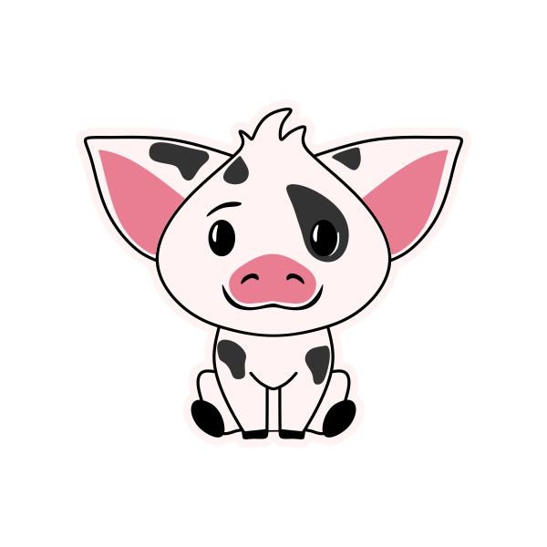 Spotted Pig Cuttable Design SVG PNG DXF & eps Designs Cricut Cameo File Silhouette