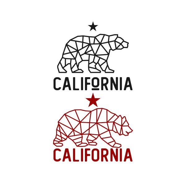 California Geometric Bear Cuttable Design SVG PNG DXF & eps Designs Cricut Cameo File Silhouette