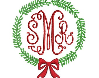 Wreath Embroidery Design - Instant Download PES DST