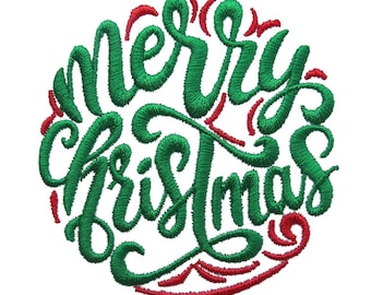 Merry Christmas PES DST Machine Embroidery Instant Download Digital Files