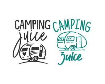 Camping Juice Cuttable Design SVG PNG DXF & eps Designs Cricut Cameo File Silhouette