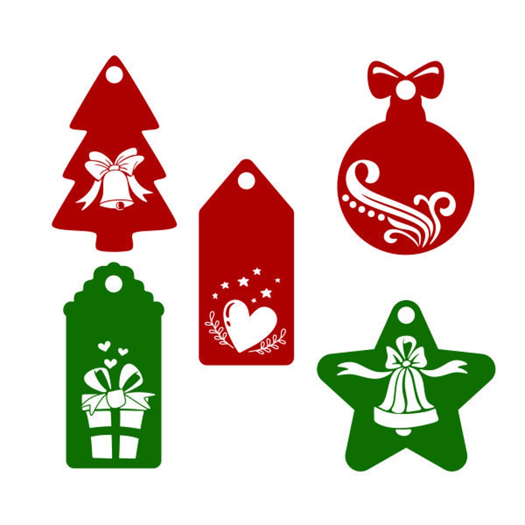 Christmas Tag Pack Cuttable Design SVG PNG DXF & Eps Designs - Etsy