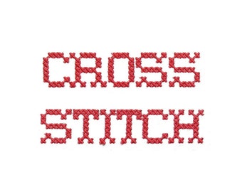 Cross Stitch Style #2 Machine Borduurlettertype - 6 maten - PES DST BX Instant Download