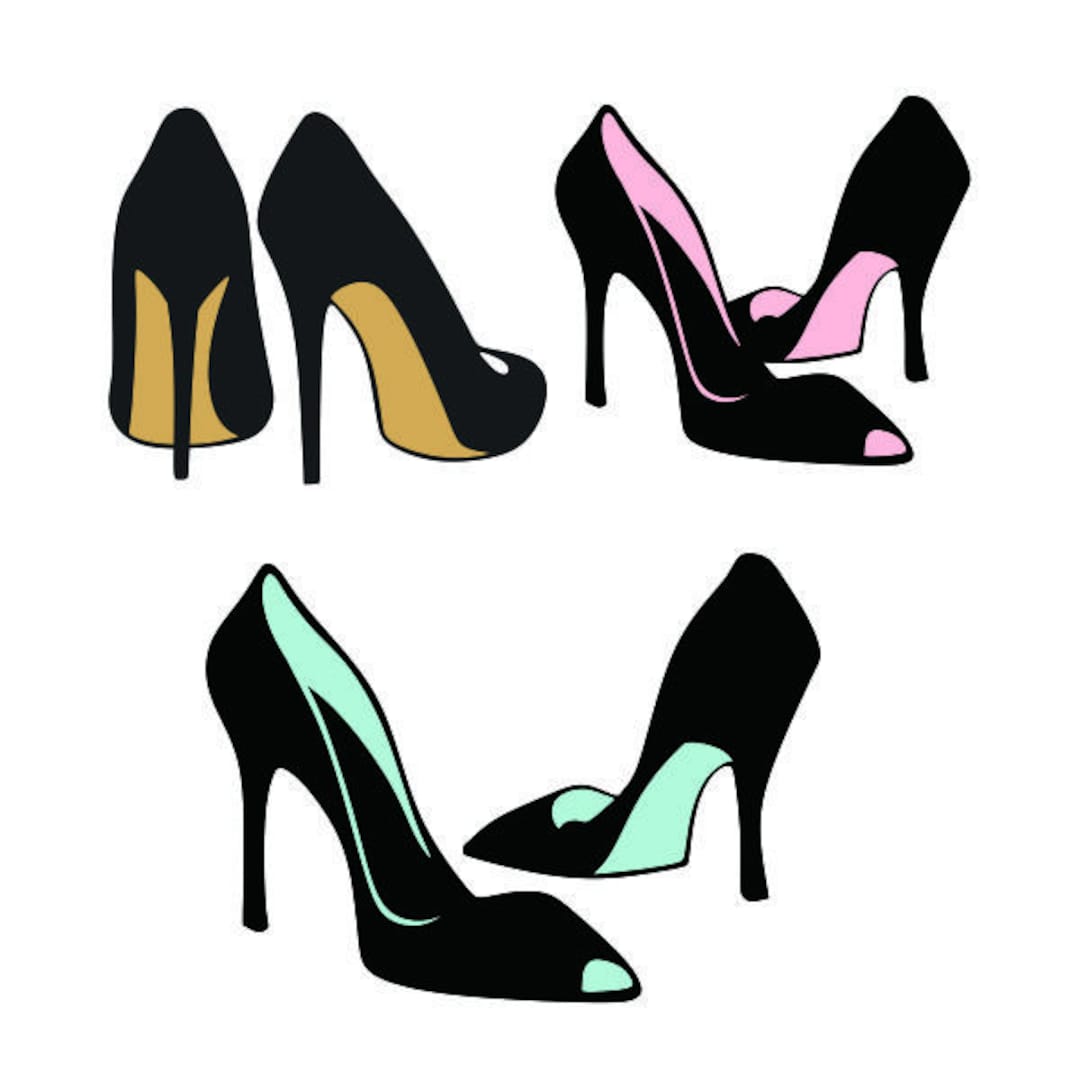 High Heels Shoes Cuttable Designs SVG PNG DXF & Eps Designs Cricut ...