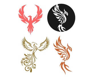 Phoenix Bird Cuttable Design SVG PNG DXF & eps Ontwerpen Cricut Cameo File Silhouette