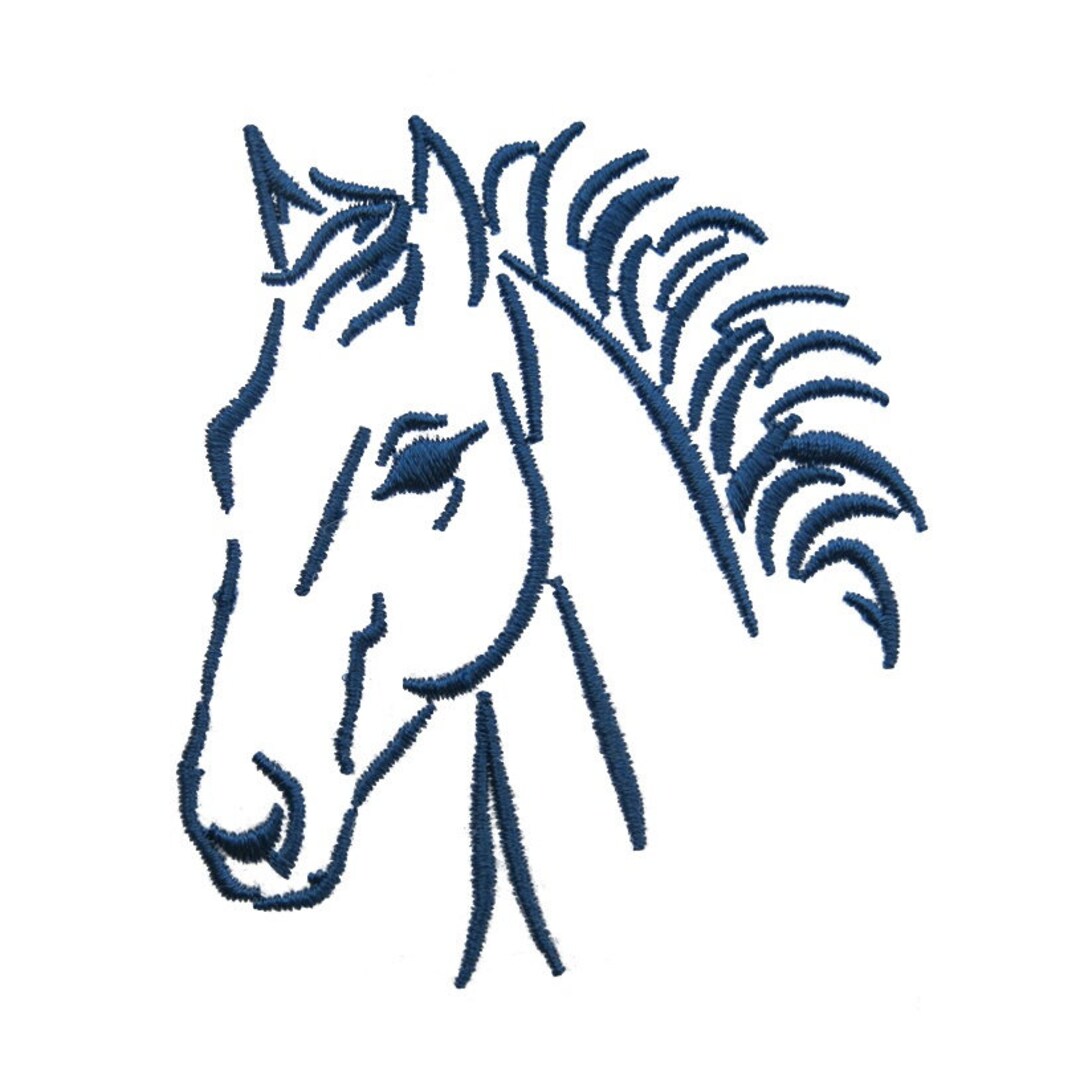Horse Head Embroidery Design Instant Download PES DST Etsy