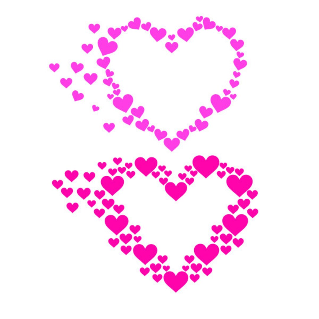 Hearts Cuttable Design SVG PNG DXF & Eps Designs Cricut Cameo File ...
