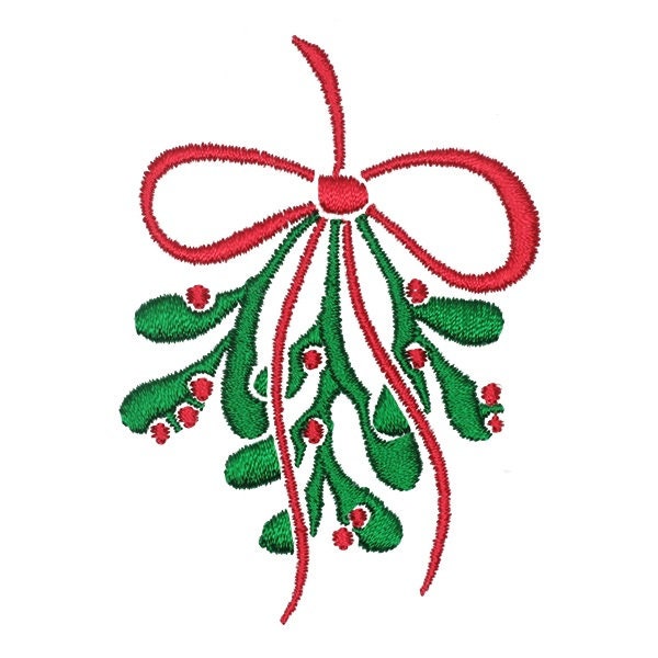 Mistletoe Embroidery Design - Instant Download PES DST