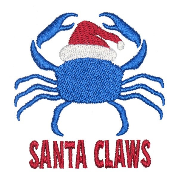 Santa Claws Embroidery Design - Instant Download PES DST