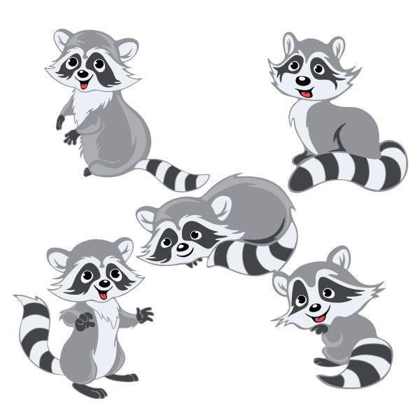 Racoon Pack Cuttable Design SVG PNG DXF & eps Designs Cricut Cameo File Silhouette