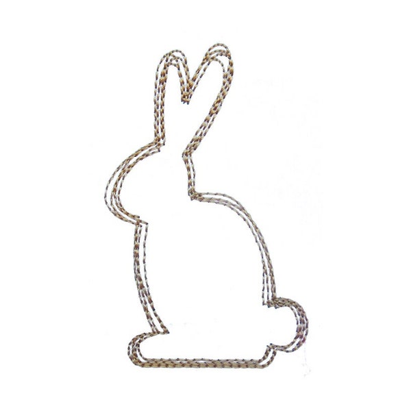 Easter Chocolate Bunny Rabbit Silhouette Fast and Quick Sketch PES DST Machine Embroidery Instant Download Digital Files