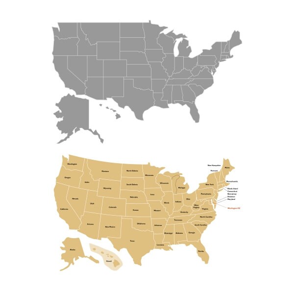 United States America Map Cuttable Design SVG PNG DXF & eps Etsy