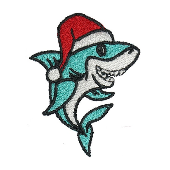 Instant Download PES DST Hangry Shark Embroidery Design