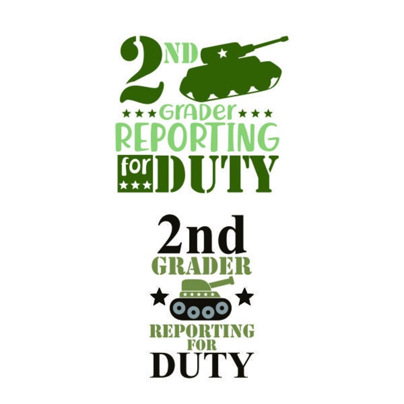 2nd Grader Reporting Duty Cuttable Design SVG PNG DXF /& eps Designs Cricut Cameo File Silhouette