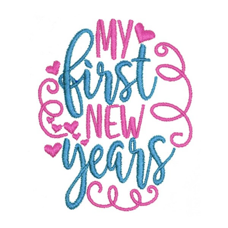My first new years embroidery design instant download pes  etsy My first new years embroidery design instant download pes  etsy