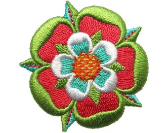 Tudor Rose #2 Flower PES DST Machine Embroidery Instant Download Digital Files