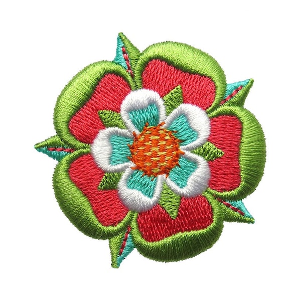 Tudor Rose #2 Flower PES DST Machine Embroidery Instant Download Digital Files