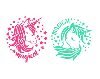 Magical Unicorn Cuttable Design SVG PNG DXF & eps Designs Cricut Cameo File Silhouette