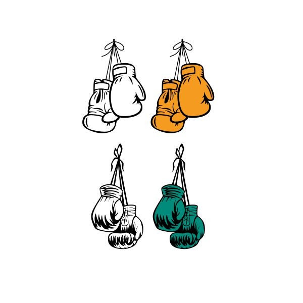 Boxing Gloves Cuttable Design SVG PNG DXF & eps Designs Cricut Cameo File Silhouette