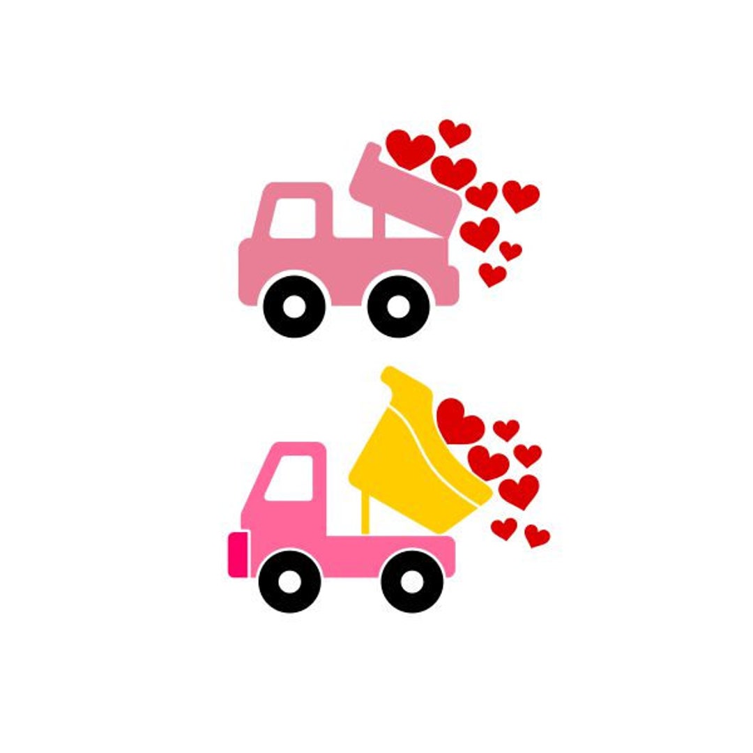 Valentine Truck Cuttable Design SVG PNG DXF & Eps Designs Cricut Cameo ...