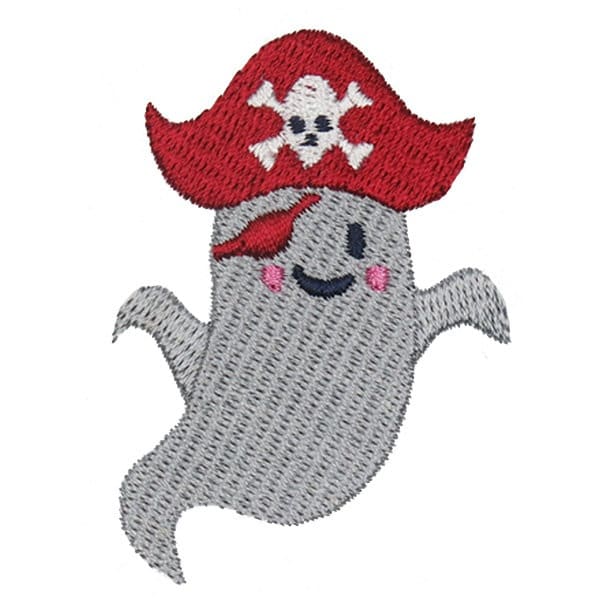 Pirate Ghost Embroidery Design - Instant Download PES DST