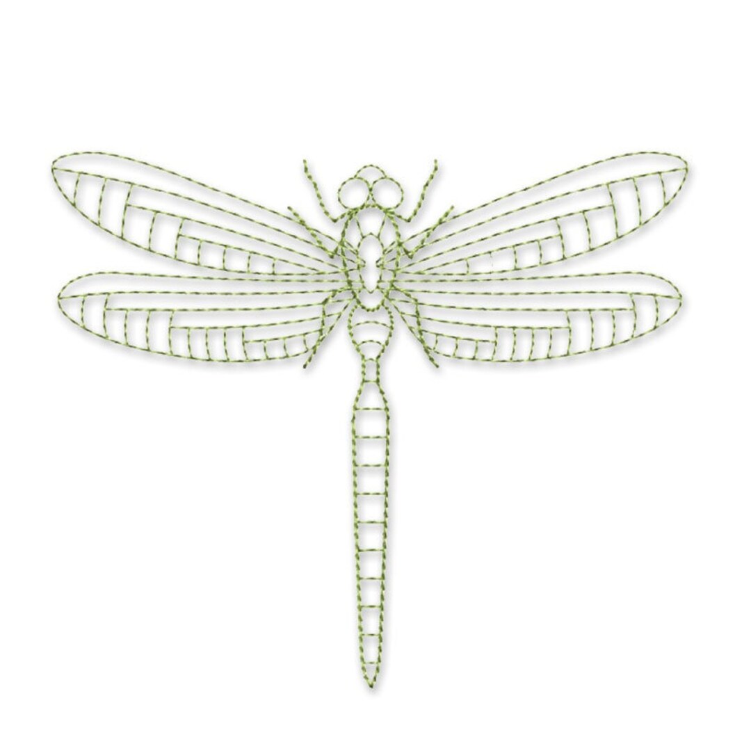 Dragonfly PES DST Machine Embroidery Instant Download Digital Files Etsy