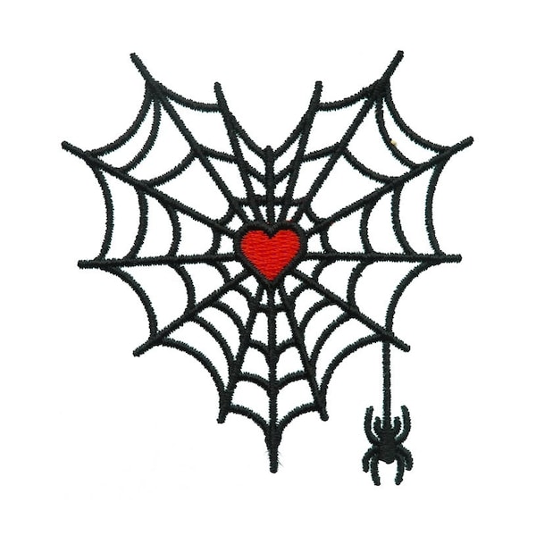 Spinne Web Herz Stickerei Design - Instant Download PES DST