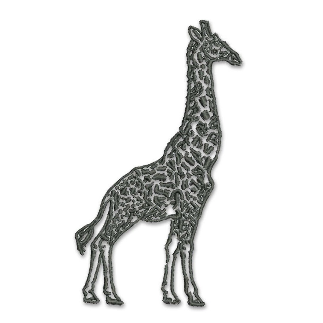 Monochrome Giraffe PES DST Machine Embroidery Instant Download - Etsy