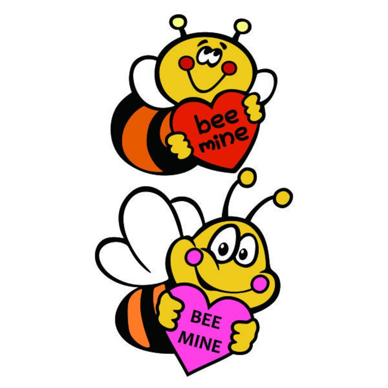 Bee Mine Valentine Cuttable Design SVG PNG DXF & eps Designs Cricut Cameo File Silhouette image 1