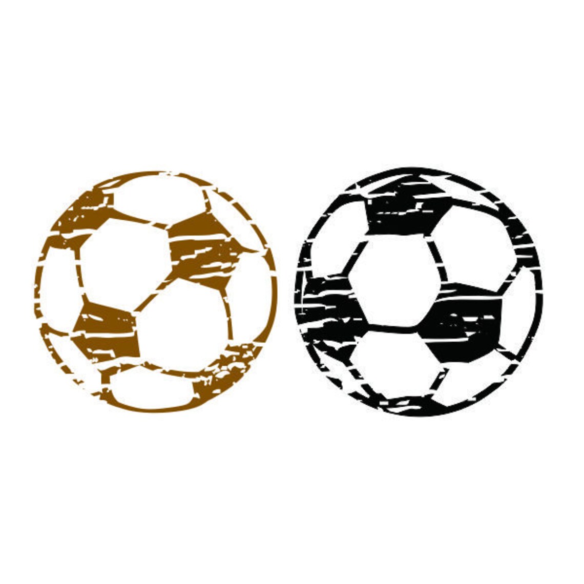 Distressed Soccer Ball Cuttable Design SVG PNG DXF & Eps | Etsy