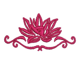 Lotus Flower PES DST Machine Embroidery Instant Download Digital Files