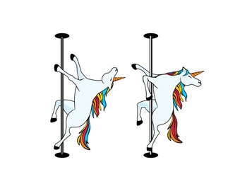 Pole Dancing Unicorn Cuttable Design SVG PNG DXF & eps Designs Cricut Cameo File Silhouette