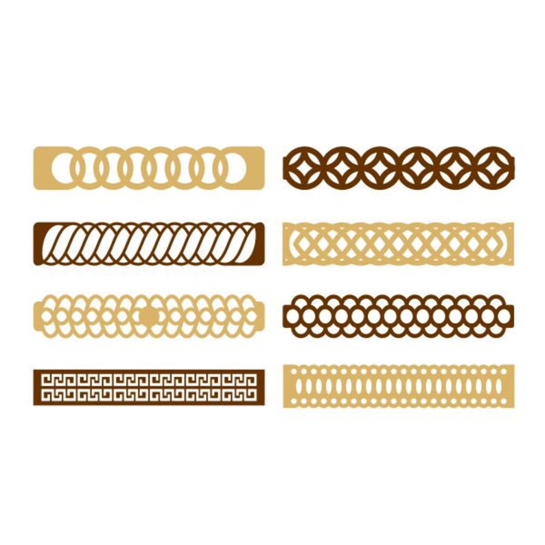 Pattern Cuff Bracelet Cuttable Design SVG PNG DXF & Eps - Etsy